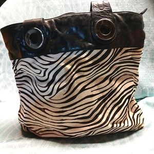 Aqua Madonna leather zebra bag. Gently used.